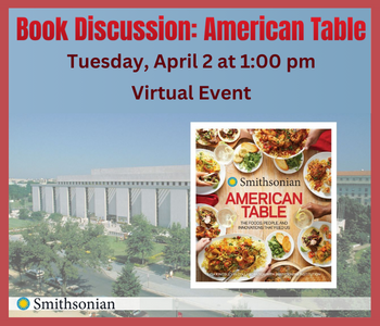 Adult: Book Discussion: American Table | Tues., Apr. 2 @ 1pm | Virtual